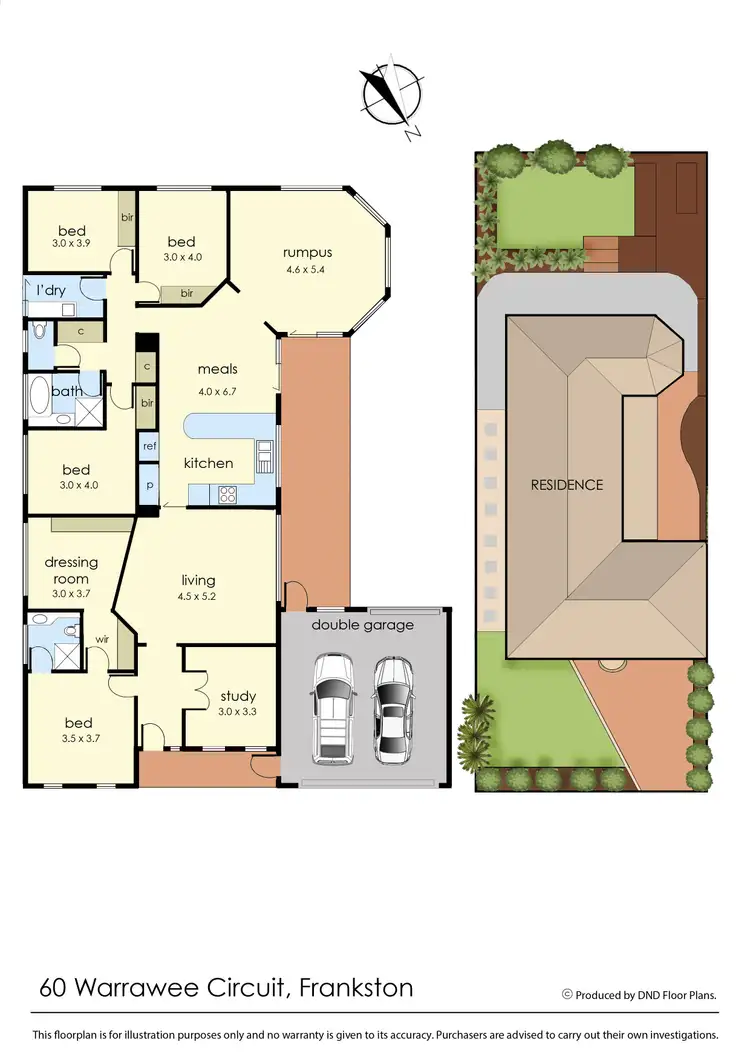 Floorplan of Homely house listing, 60 Warrawee Circuit, Frankston VIC 3199