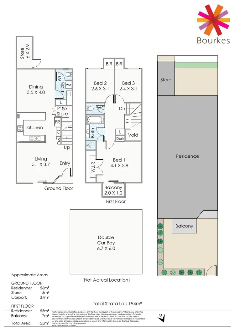 Floorplan of Homely unit listing, 2/342 Canning Highway, Como WA 6152