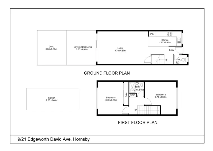 Floorplan of Homely townhouse listing, 9/21 Edgeworth David Avenue, Hornsby NSW 2077