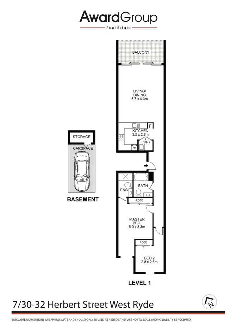 Floorplan of Homely unit listing, 7/30-32 Herbert Street, West Ryde NSW 2114