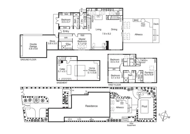 Floorplan of Homely house listing, 1 Bronte Court, Hampton VIC 3188