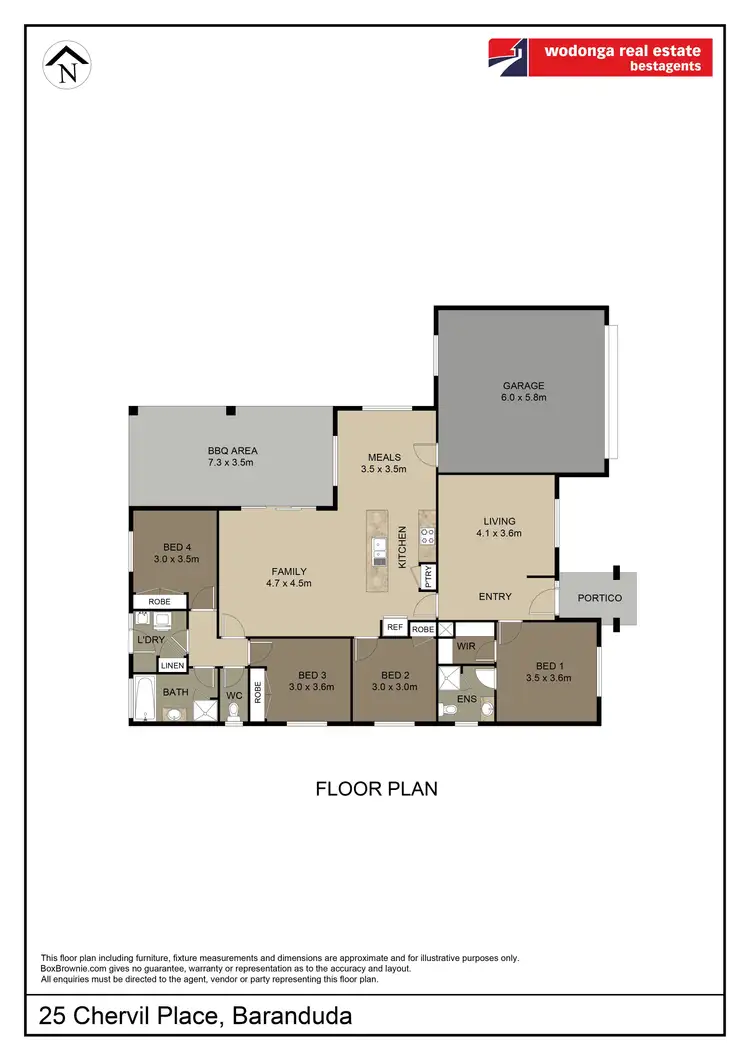 Floorplan of Homely house listing, 25 Chervil Place, Baranduda VIC 3691