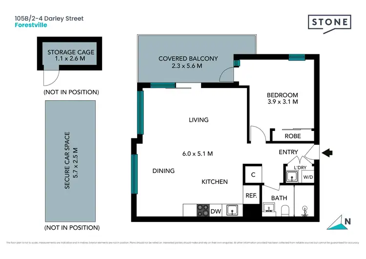 Floorplan of Homely apartment listing, 105B/2-4 Darley Street, Forestville NSW 2087