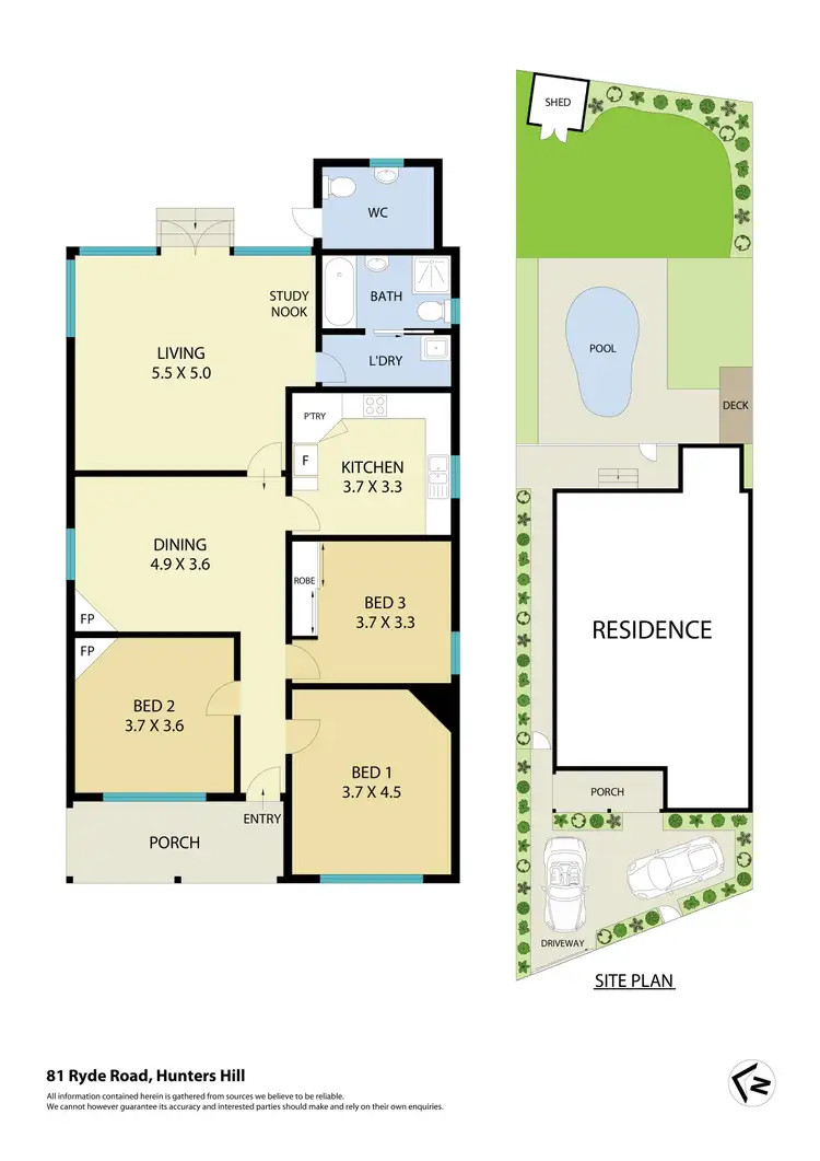 Floorplan of Homely house listing, 81 Ryde Road, Hunters Hill NSW 2110