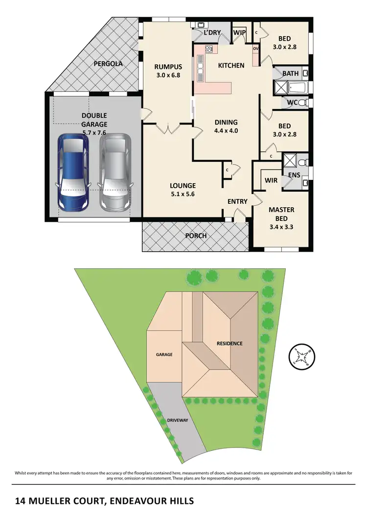 Floorplan of Homely house listing, 14 Mueller Court, Endeavour Hills VIC 3802