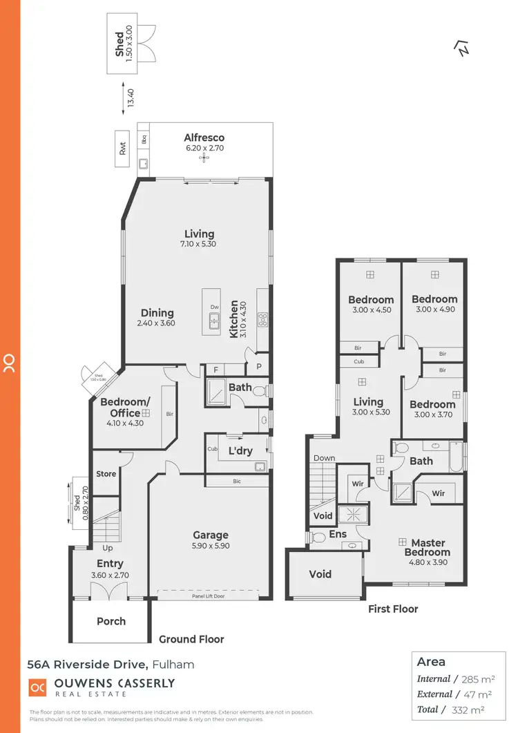 Floorplan of Homely house listing, 56A Riverside Drive, Fulham SA 5024
