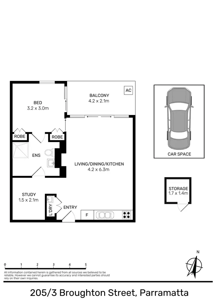 Floorplan of Homely apartment listing, 205/3 Broughton Street, Parramatta NSW 2150