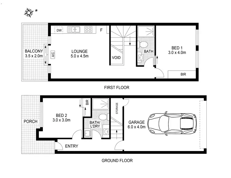 Floorplan of Homely townhouse listing, 2/53 Saxony Drive, Epping VIC 3076