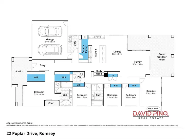 Floorplan of Homely house listing, 22 Poplar Drive, Romsey VIC 3434