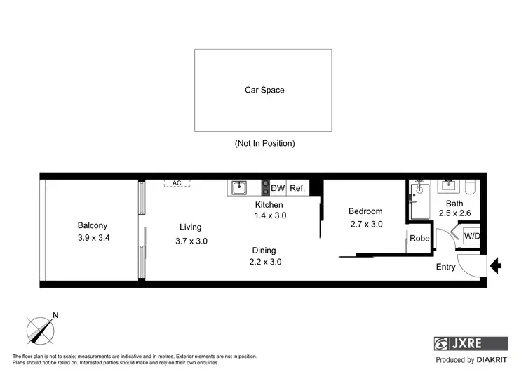 Floorplan of Homely apartment listing, 807/200 Spencer Street, Melbourne VIC 3000