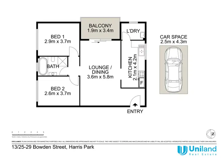 Floorplan of Homely unit listing, 13/25-29 Bowden Street, Harris Park NSW 2150