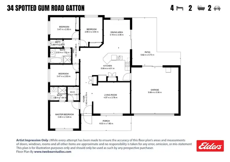 Floorplan of Homely house listing, 34 Spotted Gum Road, Gatton QLD 4343
