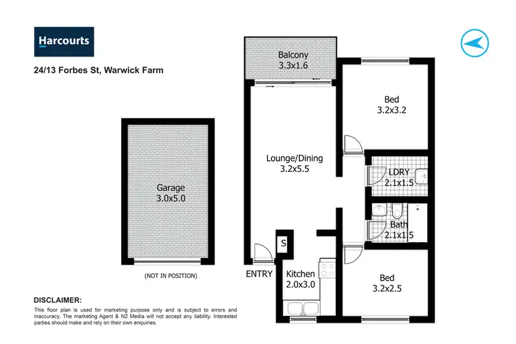 Floorplan of Homely apartment listing, 24/13-15 Forbes Street, Warwick Farm NSW 2170