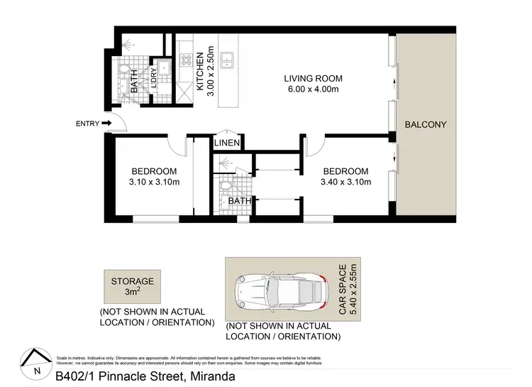 Floorplan of Homely apartment listing, B402/1 Pinnacle Street, Miranda NSW 2228