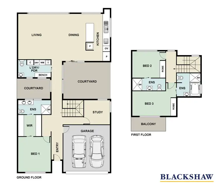 Floorplan of Homely townhouse listing, 1B Weston Street, Yarralumla ACT 2600