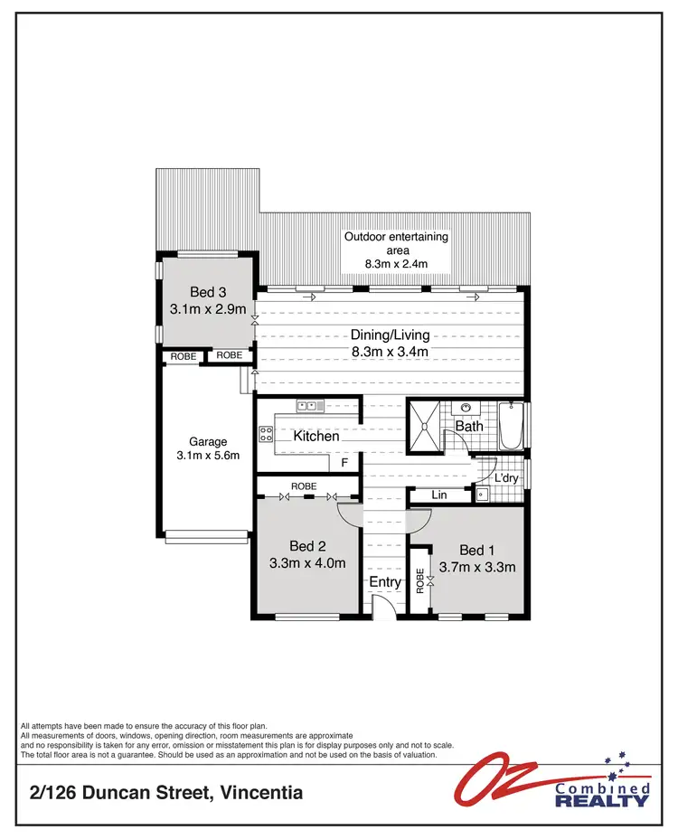 Floorplan of Homely unit listing, 2/126. Duncan Street, Vincentia NSW 2540