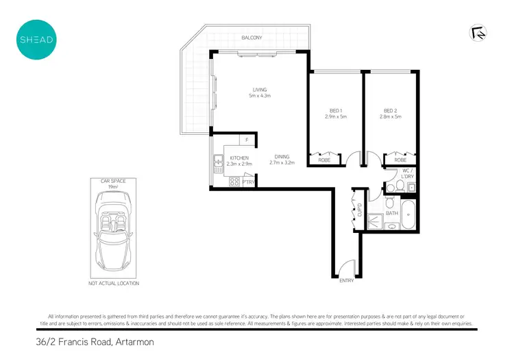 Floorplan of Homely apartment listing, 36/2 Francis Road, Artarmon NSW 2064