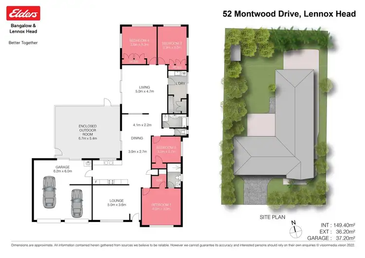 Floorplan of Homely house listing, 52 Montwood Drive, Lennox Head NSW 2478