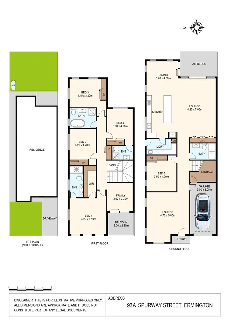 Floorplan of Homely semi-detached listing, 93a Spurway Street, Ermington NSW 2115