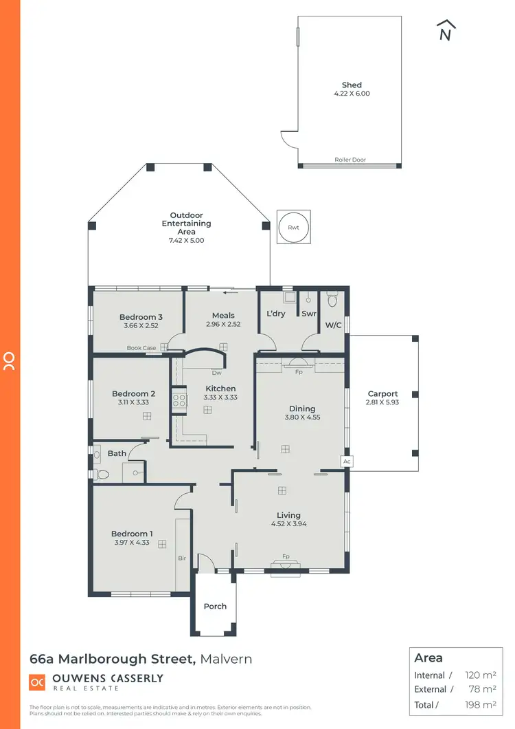 Floorplan of Homely house listing, 66A Marlborough Street, Malvern SA 5061