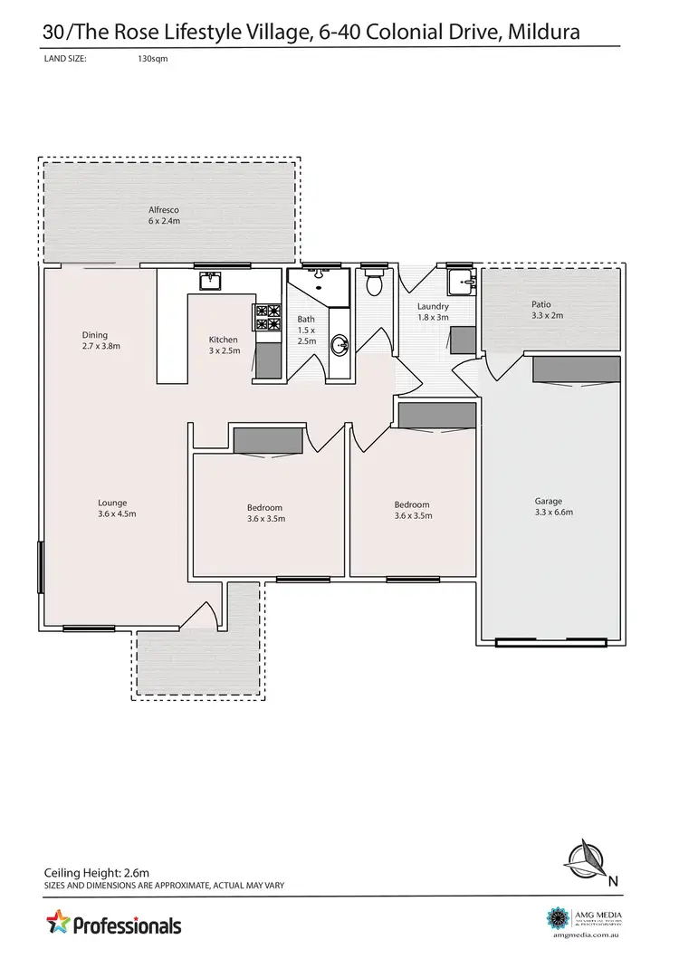 Floorplan of Homely unit listing, 30/6-40 Colonial Drive Drive, Mildura VIC 3500