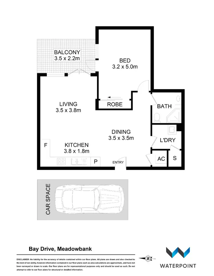 Floorplan of Homely apartment listing, 28/3 Bay Drive, Meadowbank NSW 2114