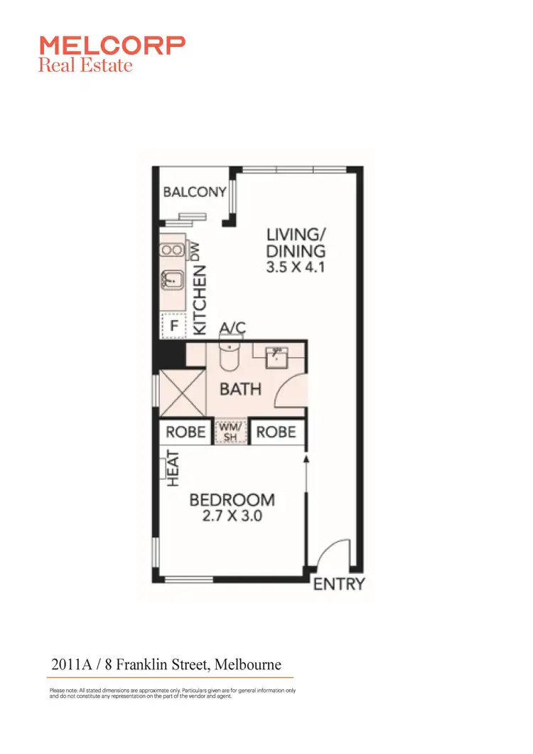 Floorplan of Homely apartment listing, 2011A/8 Franklin Street, Melbourne VIC 3000