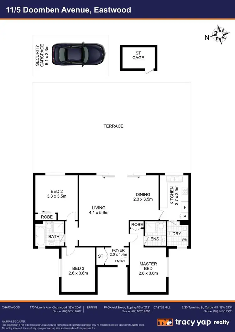 Floorplan of Homely unit listing, 11/5 Doomben Avenue, Eastwood NSW 2122