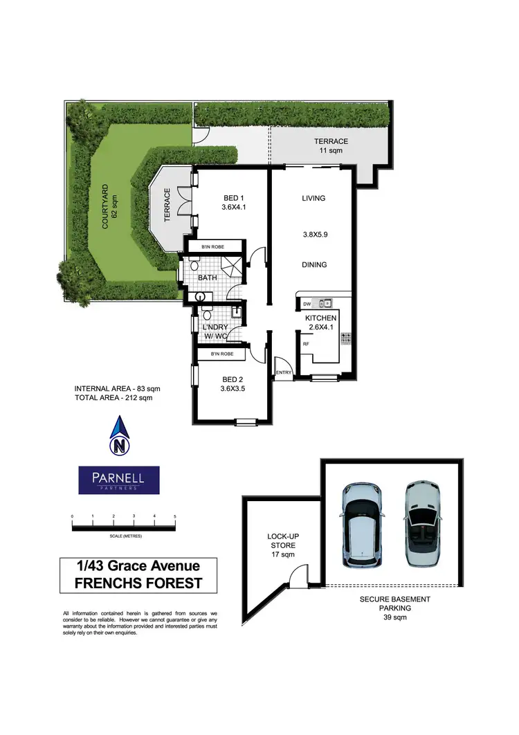 Floorplan of Homely unit listing, 1/43 Grace Avenue, Frenchs Forest NSW 2086