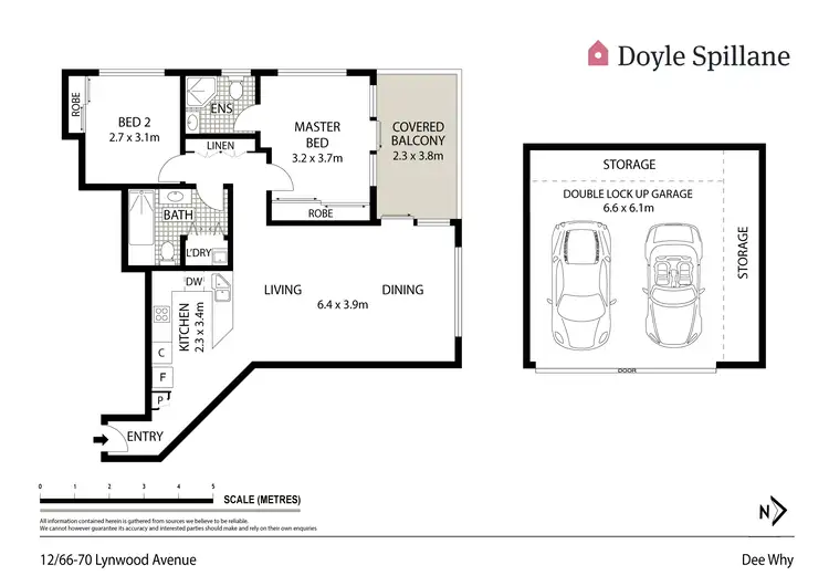 Floorplan of Homely unit listing, 12/66-70 Lynwood Avenue, Dee Why NSW 2099