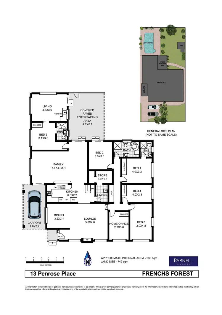 Floorplan of Homely house listing, 13 Penrose Place, Frenchs Forest NSW 2086