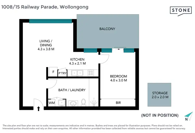 Floorplan of Homely unit listing, 1008/15 Railway Parade, Wollongong NSW 2500