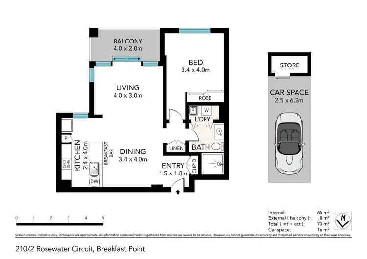 Floorplan of Homely apartment listing, 210/2 Rosewater Circuit, Breakfast Point NSW 2137