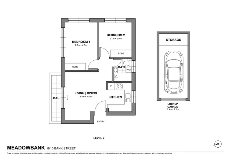 Floorplan of Homely apartment listing, 8/10 Bank Street, Meadowbank NSW 2114