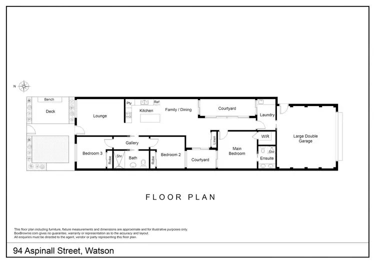 Floorplan of Homely townhouse listing, 94 Aspinall Street, Watson ACT 2602