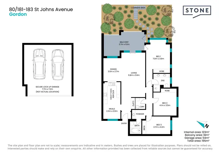 Floorplan of Homely apartment listing, 80/181-183 St Johns Avenue, Gordon NSW 2072