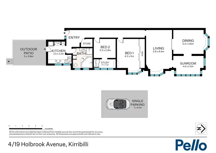 Floorplan of Homely apartment listing, 4/19 Holbrook Avenue, Kirribilli NSW 2061