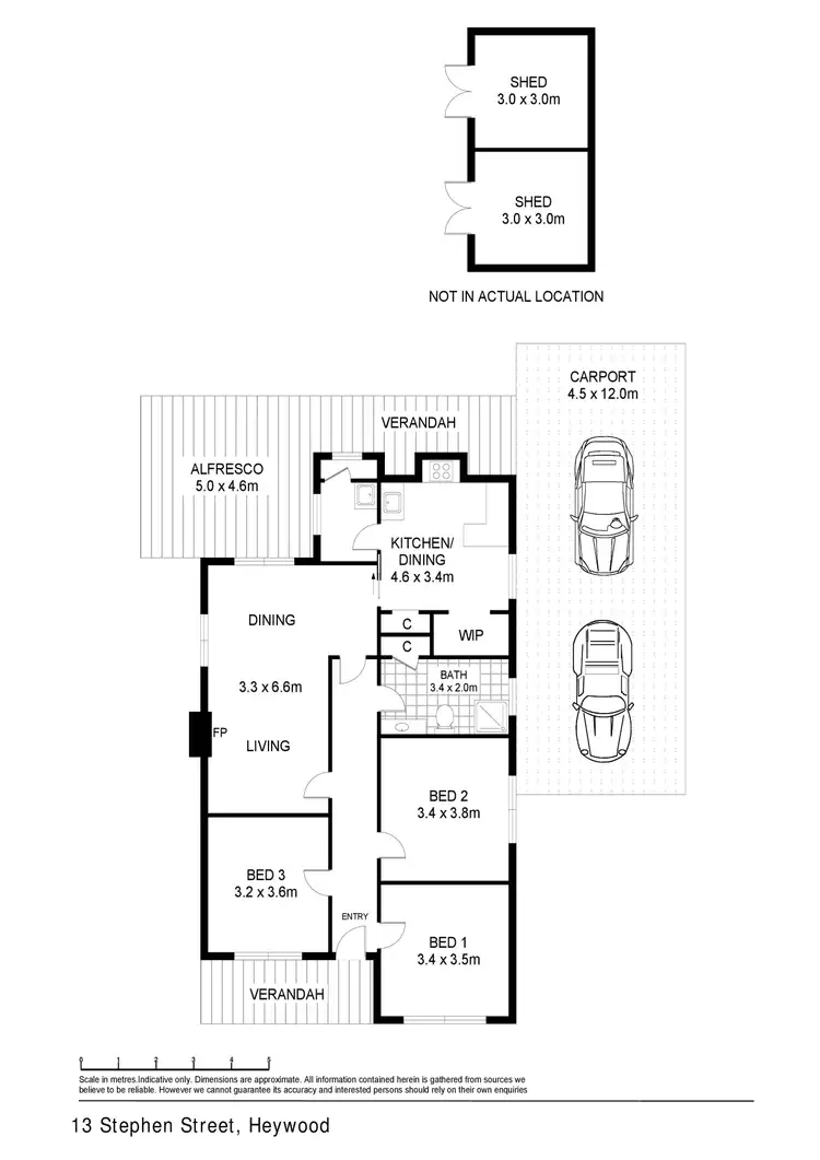 Floorplan of Homely house listing, 13 Stephens Street, Heywood VIC 3304