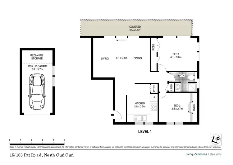 Floorplan of Homely apartment listing, 15/103 Pitt Road, North Curl Curl NSW 2099