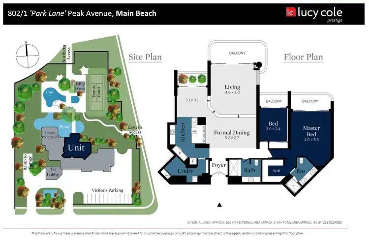 Floorplan of Homely apartment listing, 802/1 Peak Avenue, Main Beach QLD 4217