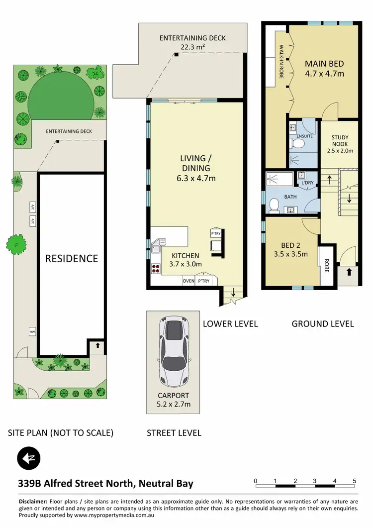 Floorplan of Homely semi-detached listing, 339B Alfred Street, Neutral Bay NSW 2089