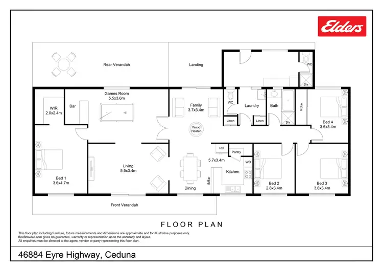 Floorplan of Homely rural property listing, 46884 Eyre Highway, Ceduna SA 5690