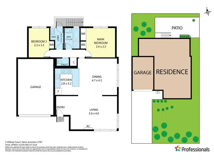 Floorplan of Homely house listing, 5 Hilltop Court, Yarra Junction VIC 3797