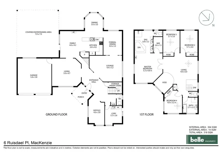 Floorplan of Homely house listing, 6 Ruisdael Place, Mackenzie QLD 4156