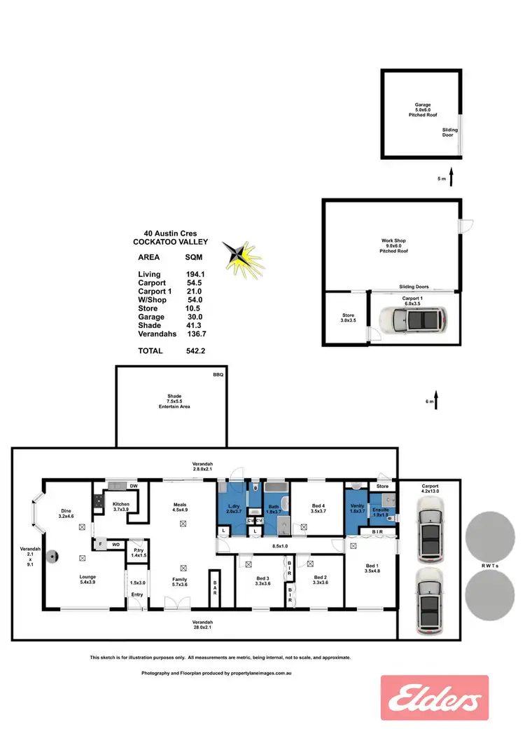 Floorplan of Homely house listing, 40 Austin Crescent, Cockatoo Valley SA 5351