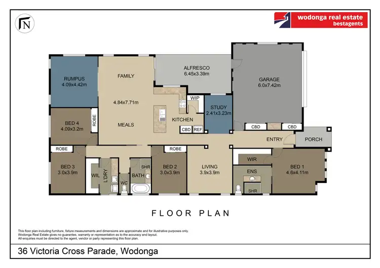 Floorplan of Homely house listing, 36 Victoria Cross Parade, Wodonga VIC 3690