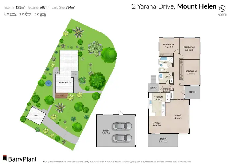 Floorplan of Homely house listing, 2 Yarana Drive, Mount Helen VIC 3350