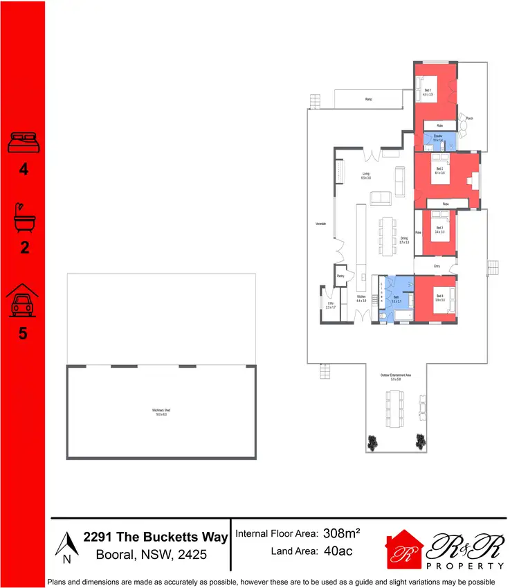 Floorplan of Homely rural property listing, 2291 The Bucketts Way, Booral NSW 2425