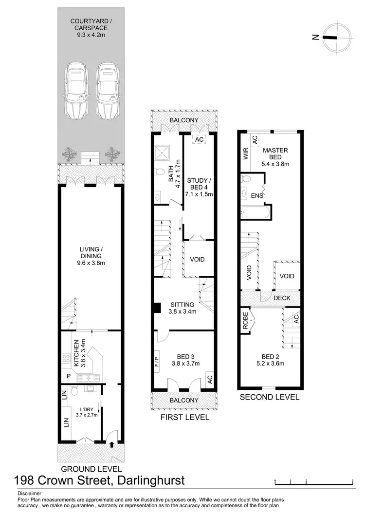 Floorplan of Homely terrace listing, 198 Crown Street, Darlinghurst NSW 2010