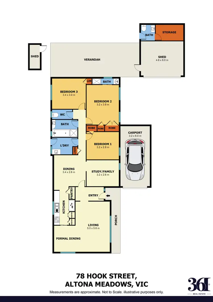 Floorplan of Homely house listing, 78. Hook Street, Altona Meadows VIC 3028